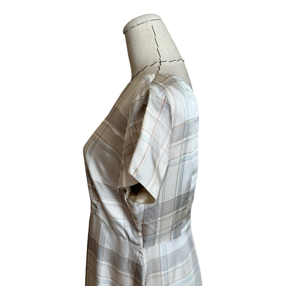 Vintage 90s Dries Van Noten Plaid Rayon Mini Shift Dress size 40 US 4 - Picture 8 of 10